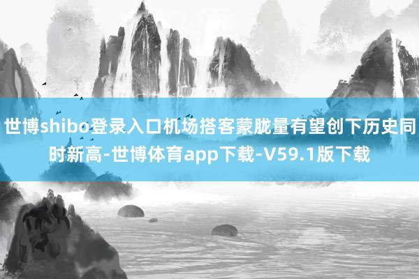 世博shibo登录入口机场搭客蒙胧量有望创下历史同时新高-世博体育app下载-V59.1版下载