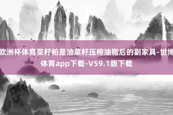 欧洲杯体育菜籽粕是油菜籽压榨油脂后的副家具-世博体育app下载-V59.1版下载