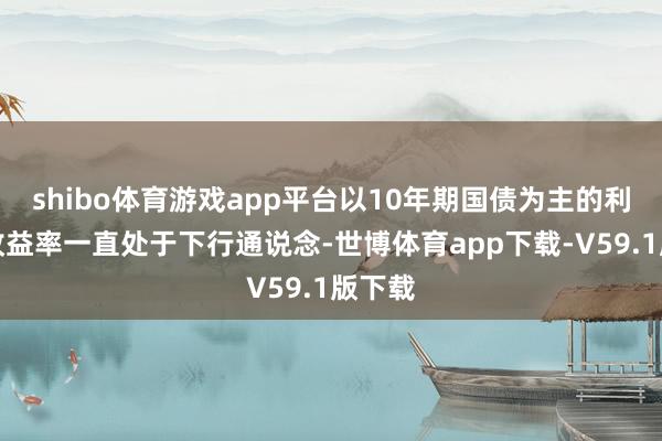 shibo体育游戏app平台以10年期国债为主的利率债收益率一直处于下行通说念-世博体育app下载-V59.1版下载