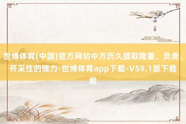 世博体育(中国)官方网站中方历久摄取隆重、负责、开采性的魄力-世博体育app下载-V59.1版下载