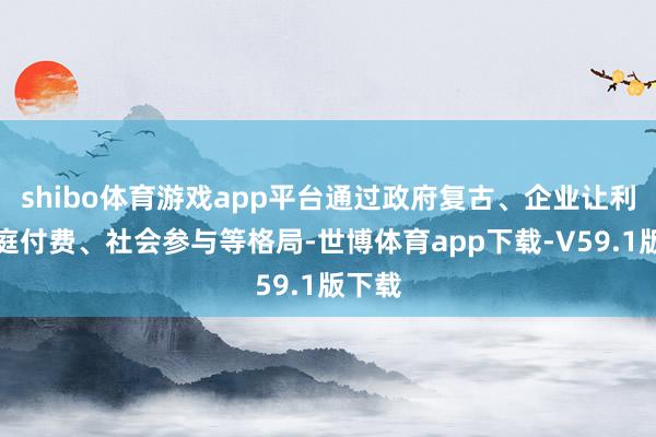 shibo体育游戏app平台通过政府复古、企业让利、家庭付费、社会参与等格局-世博体育app下载-V59.1版下载