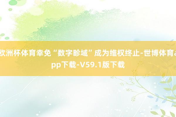 欧洲杯体育幸免“数字畛域”成为维权终止-世博体育app下载-V59.1版下载