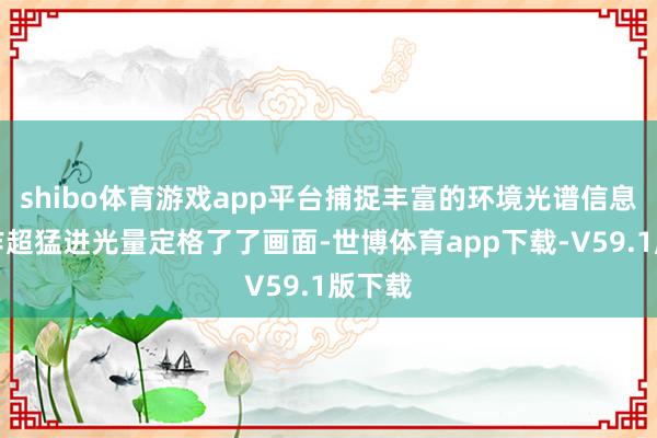 shibo体育游戏app平台捕捉丰富的环境光谱信息；合作超猛进光量定格了了画面-世博体育app下载-V59.1版下载