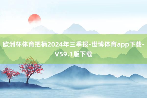 欧洲杯体育 把柄2024年三季报-世博体育app下载-V59.1版下载