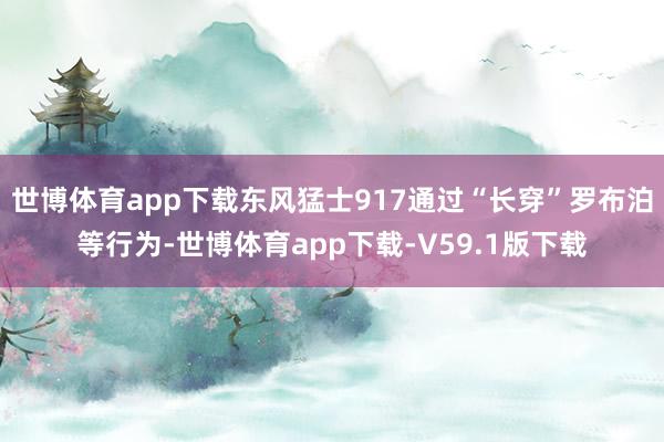 世博体育app下载东风猛士917通过“长穿”罗布泊等行为-世博体育app下载-V59.1版下载