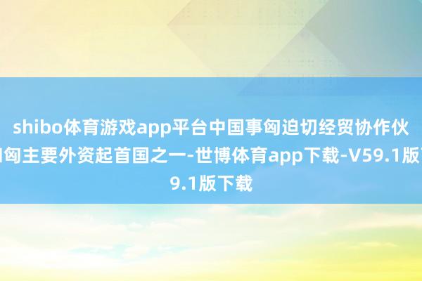 shibo体育游戏app平台中国事匈迫切经贸协作伙伴和匈主要外资起首国之一-世博体育app下载-V59.1版下载