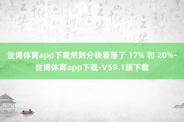 世博体育app下载然则分袂着落了 17% 和 20%-世博体育app下载-V59.1版下载