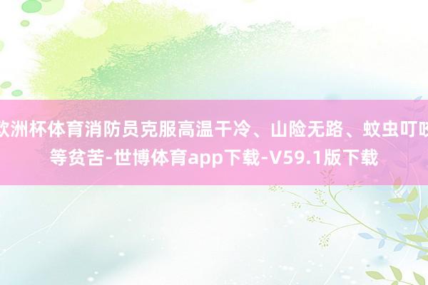 欧洲杯体育消防员克服高温干冷、山险无路、蚊虫叮咬等贫苦-世博体育app下载-V59.1版下载