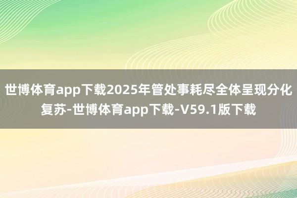 世博体育app下载2025年管处事耗尽全体呈现分化复苏-世博体育app下载-V59.1版下载